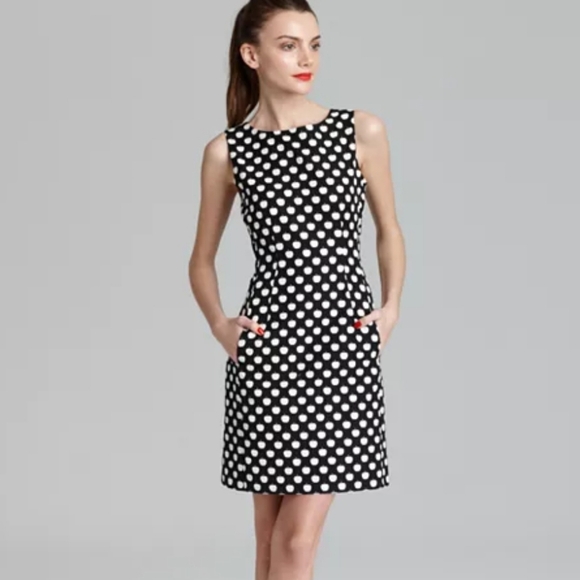 kate spade Dresses & Skirts - Kate Spade Dress Apple Print Black Cotton Sleeveless Lined